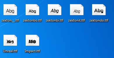 UT Fonts (Шрифты)